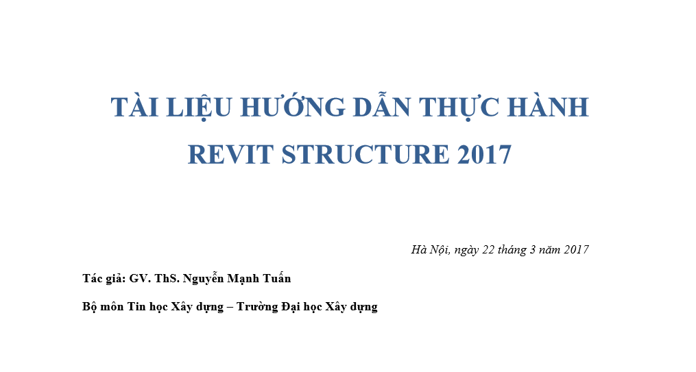 Tài liệu học Revit Structure cơ bản hot nhất năm 2022