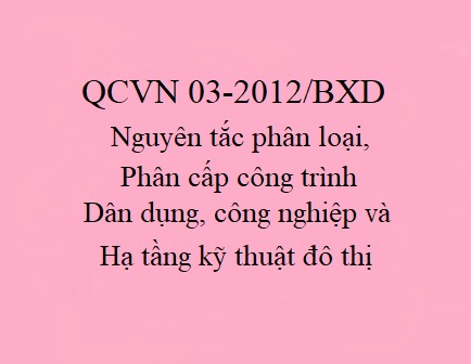 QCVN 03-2012/BXD: Nguyên tắc phân loại phân cấp công trình