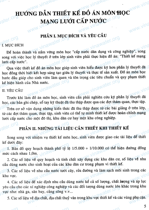 đồ án mạng thiết kế mạng lưới cấp nước phần 1
